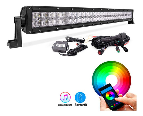 Barra Luz Led 32puLG Mictuning Rgb5d Multicolor Jeep Atv Suv