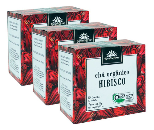 Chá Kampo de Ervas ervas em sachês Hibisco 36 g 10 u