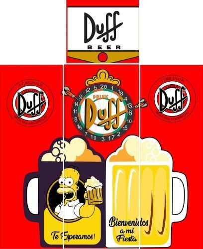 Imagem 1 de 2 de Adesivo Geladeira Envelopamento Duff Homer Simpsons