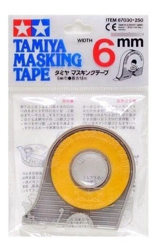 Cinta adhesiva para máscara de pintura, 6 mm, dispensador en forma de C, Tamiya 87030