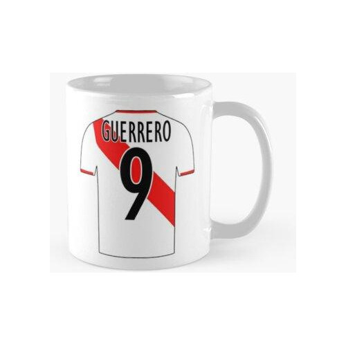 Taza Vinilo Peruano - Paolo Guerrero 9 Equipo De Futbol Peru