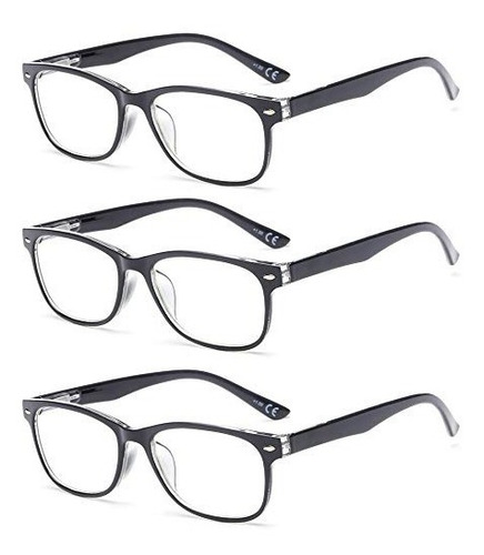 Suertree Anti Azul Gafas De Lectura 3 Pack Gafas De Equipo H