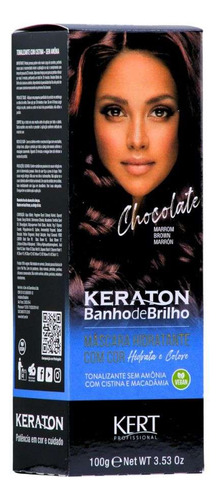 Tonalizante Keraton Banho De Brilho Cor Chocolate 100g Kert Chocolate