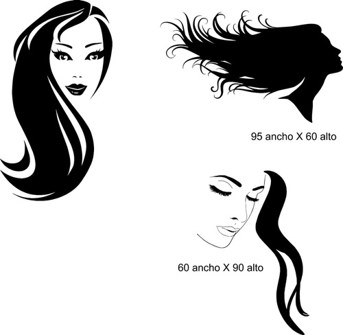 Vinilo Pared Peluqueria Mujer Wall Stickers