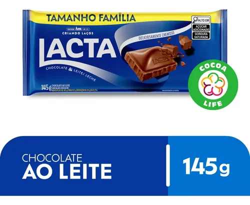 Chocolate ao Leite Lacta 145g