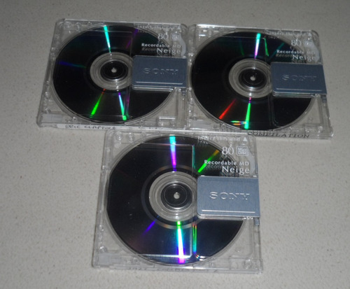 Minidisc 3 Discos Sony Neige De 80 Minutos 