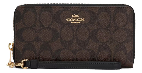 Cartera Coach Original Mujer Long Zip Around Signature C4452