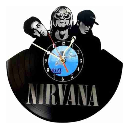 Reloj De Vinilo Nirvana Kurt Cobain 3 Regalos Y Decoracion 