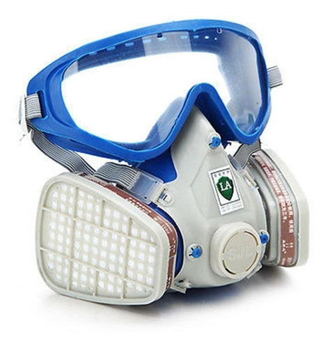 Máscara De Gas Respirador Llena De Silicon Gafas Protección