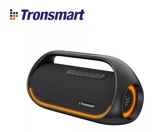 Bocina Bluetooth Tronsmart 30w De Potencia Luces Led Negra