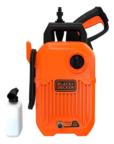 Hidrolavadora eléctrica Black+Decker BEPW1600 naranja de 1300W con 110 bar de presión máxima 220V