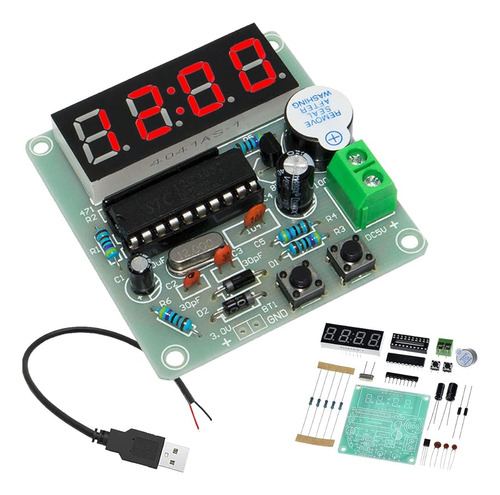 Daokai Reloj Electrónico Digital De 4 Bits Kits De Bricolaje