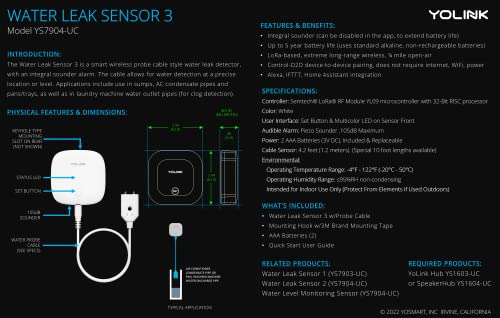 Sensor De Monitoreo Del Nivel De Agua Yolink, Nivel De Agua