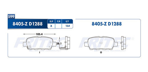 Balatas Traseras M45 2010 Fritec 4.5l Infiniti
