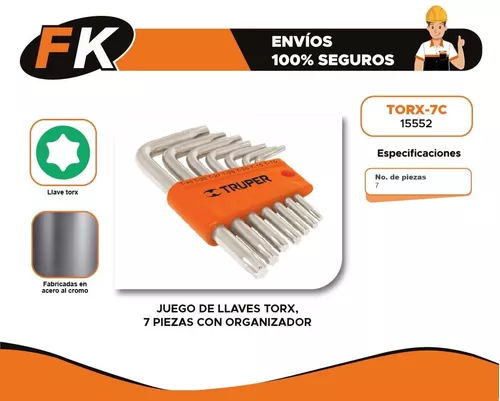 LLAVE TORX CORTAS TRUPER COD. 15552