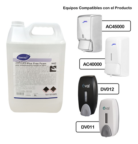 Diversey Antibacterial Soft Care Plus Free Foam 101101005