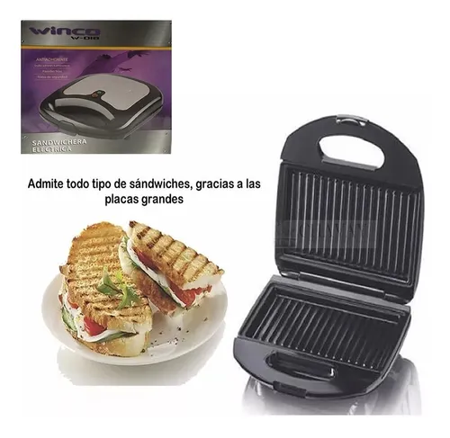 Sandwichera Tostadora Electrica Paninis Doble Winco W-018