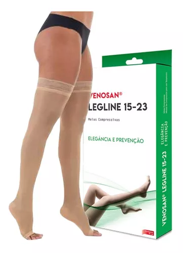 Meia Coxa LegLine 15-23 mmHg Ponteira Aberta Olinda - Venosan