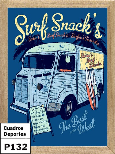 Surf Snack's , Cuadro, Deporte, Poster, Cartel        P132