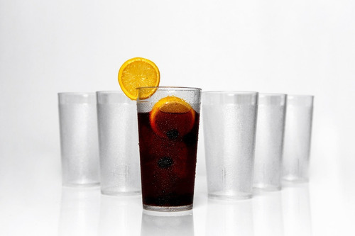 8 Pzs Vaso 16oz Policarbonato Alta Resistencia Color Transparente