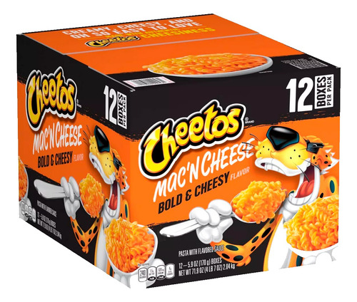 Cheetos Mac' N Cheese  Queso 12 Piezas.
