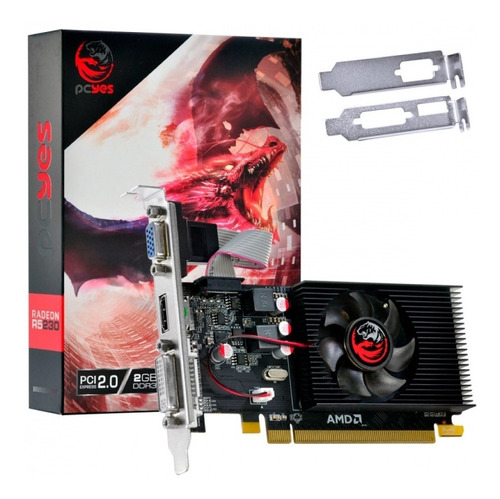 Placa de vídeo AMD Pcyes Radeon R5 200 Series R5 230 PJR230RLP 2GB