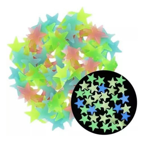 Estrellas Luminosas X100 Brillan En La Oscuridad Techo Pared