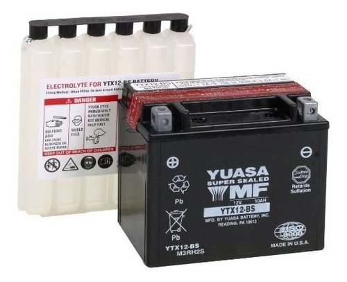 Batería Yuasa Ytx12-bs, Multicolor