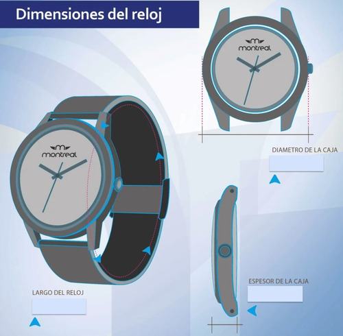 Imagen 5 de 5 de Reloj Montreal - Sfe878 - Hombre