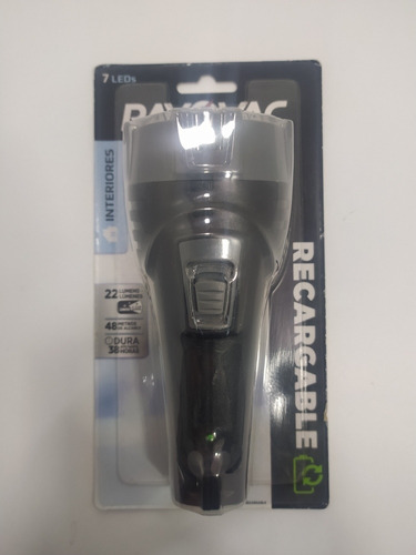 Linterna 7 Led Rayovac Recargable Ray-r7led