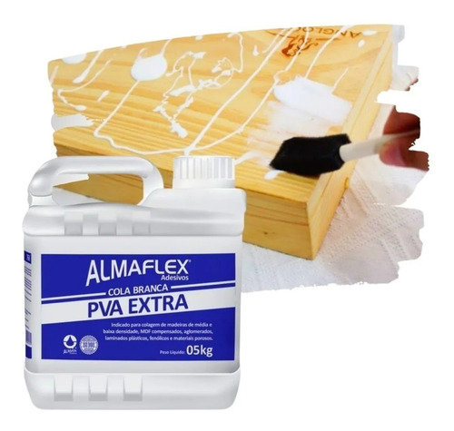 Imagem 2 de 8 de Cola Branca Pva Extra 5kg - Madeira Concreto Slime Cascorez