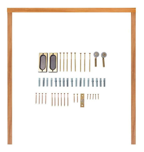 Porta Correr Pm11 Oriental Madeira Eucalipto Cruzeiro 90x210