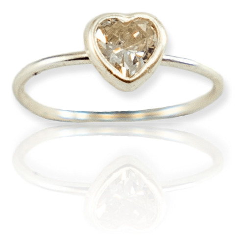 Anillo Plata 925 Corazon Con Circonio - Ml735-10d