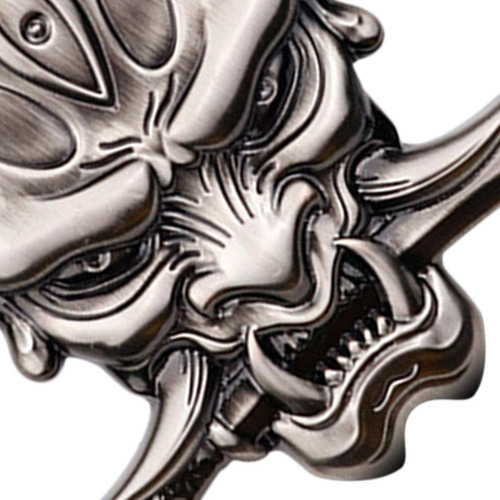 Pack-2 Fangs Samurai Devil Metal Etiqueta Adhesiva