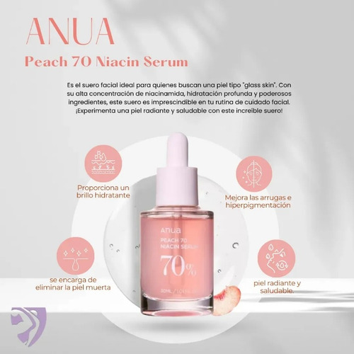 Anua DĂșo: Peach 70% + Niac.10% Sueros Corrector Manchas