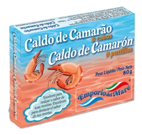 Caldo De Camarão Empório Del Mare 80g (8 Tabletes)