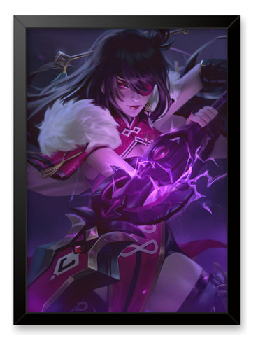 Quadro Game Genshin Impact Arte Poster Com Moldura