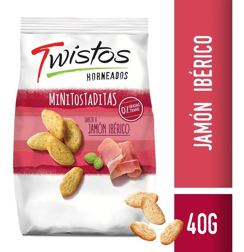 Minitostaditas Twistos  Snacks Salados  Jamón Picada 40 Gr