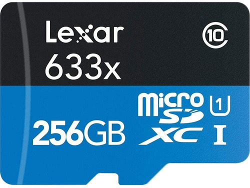 Cartão De Memória Lexar 633x Micro Sdhc De 256gb Uhs-i/u1