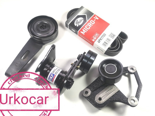 Imagen 5 de 5 de Correa Poly V / Kit Tres Tensores Peugeot 405 Diésel Xud9