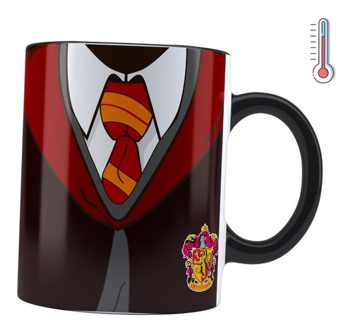 Taza Magica Harry Potter Casas Uniforme Escudos Hogwarts