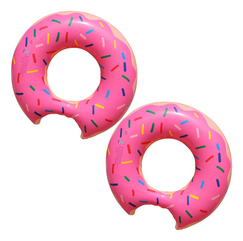 2 Salvavidas Dona Mordida #90 Cms Flotador Inflable +8años