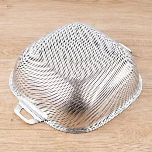 Colador Escurridor De Cocina Acero Inoxidable Cuadrado 24 Cm