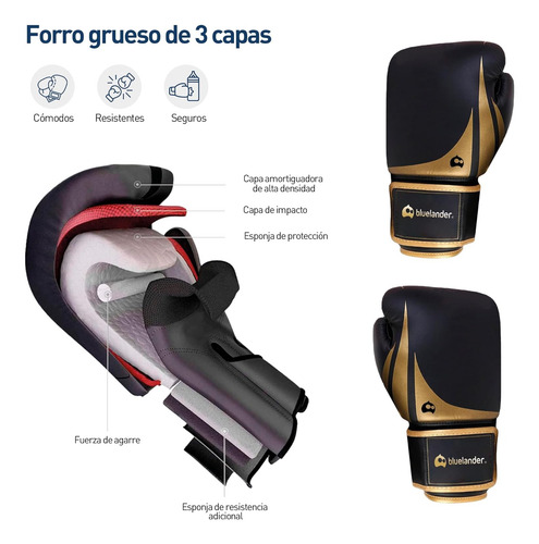Kit De Maquina De Boxeo Y Guantes De Box Con Velcro 8-12 Oz