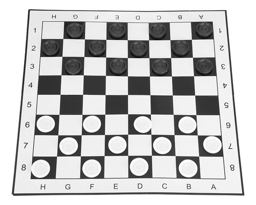 Set De Juego De Mesa Black Black Checkers Educativo Portátil
