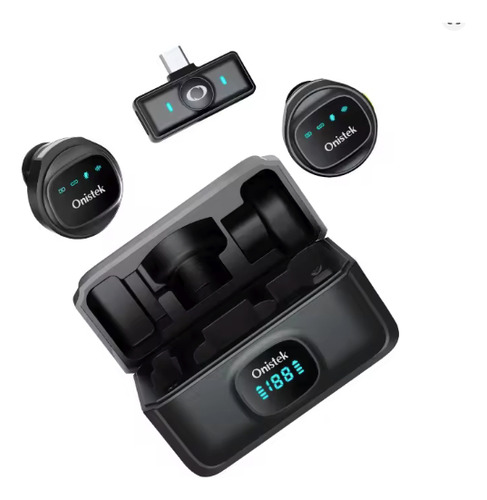 Microfone Sem Fio Lapela Profissional Duplo Para iPhone Ios