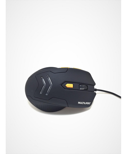 Mouse Gamer Multilaser 3200dpi 6botões Preto/laranja - Mo274