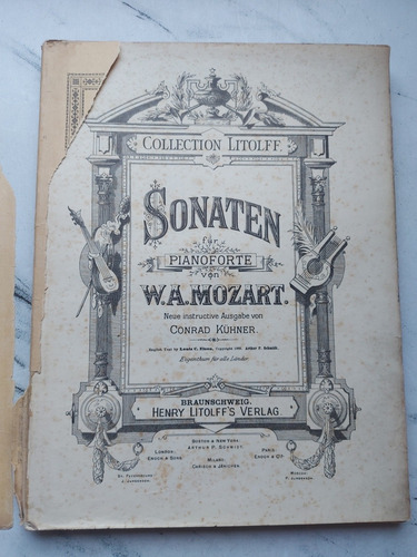 Imagen 2 de 8 de Antigua Partitura. Mozart Sonaten. Ian 087