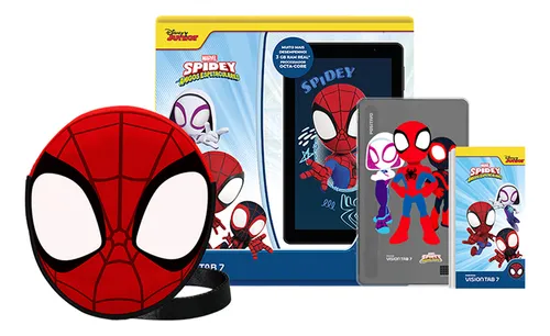 comprar Tablet Infantil Positivo Vision Tab 7 Spidey T307SP Processador Octa-core 3gb Ram 64gb Armazenamento Tela 7 Ips Bateria 3100mah Android 14 Go Wi-fi Preto Inclui 2 Itens De Proteção Capa e Bolsa