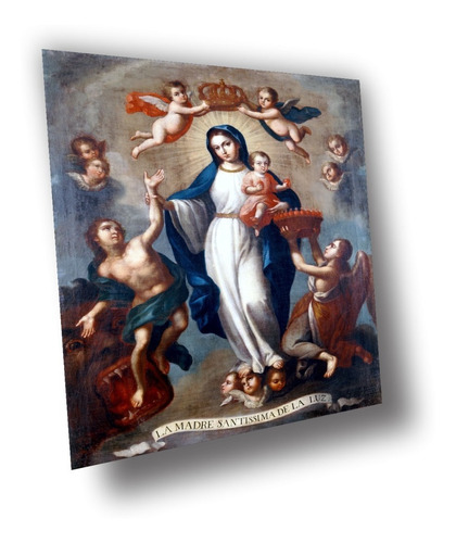 Lienzo Tela Canvas Virgen De La Luz México Siglo 18 50x33